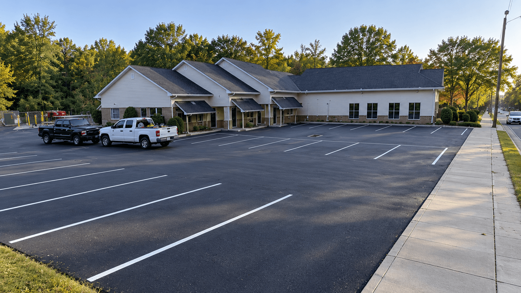 Rebuilt multi-family parking lot with ADA Compliance in Connecticut