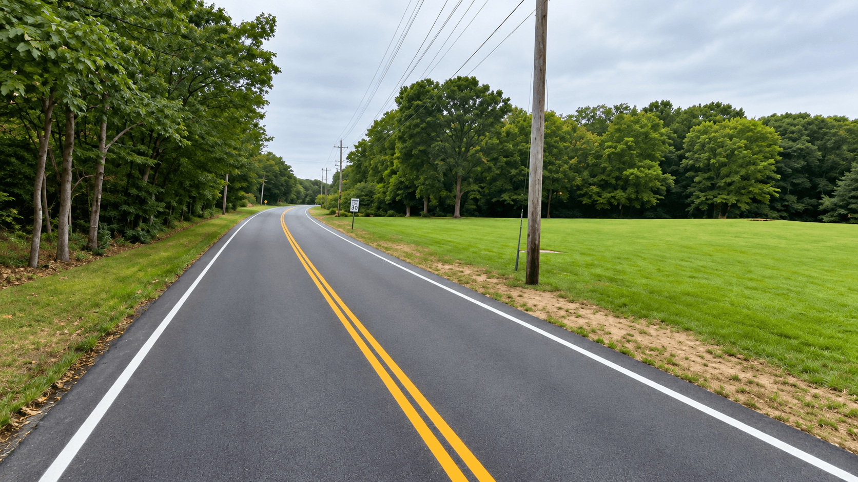 Freshly Coated Yellow Striping Marks