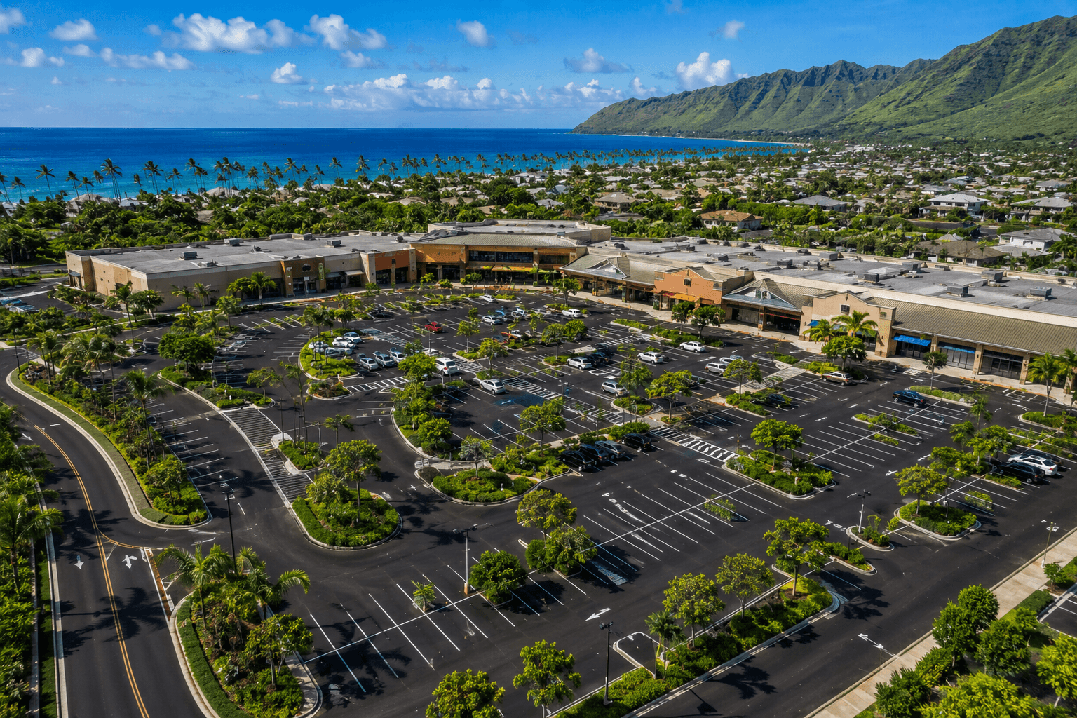 Commercial asphalt paving contractor serving parking lots across Hawaii state