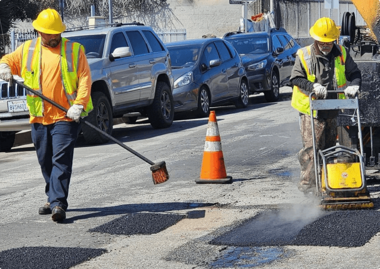 Pavement repair crew