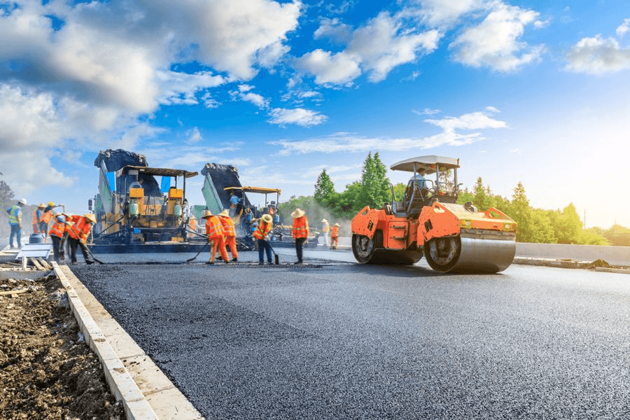FineLines commercial paving team at job site