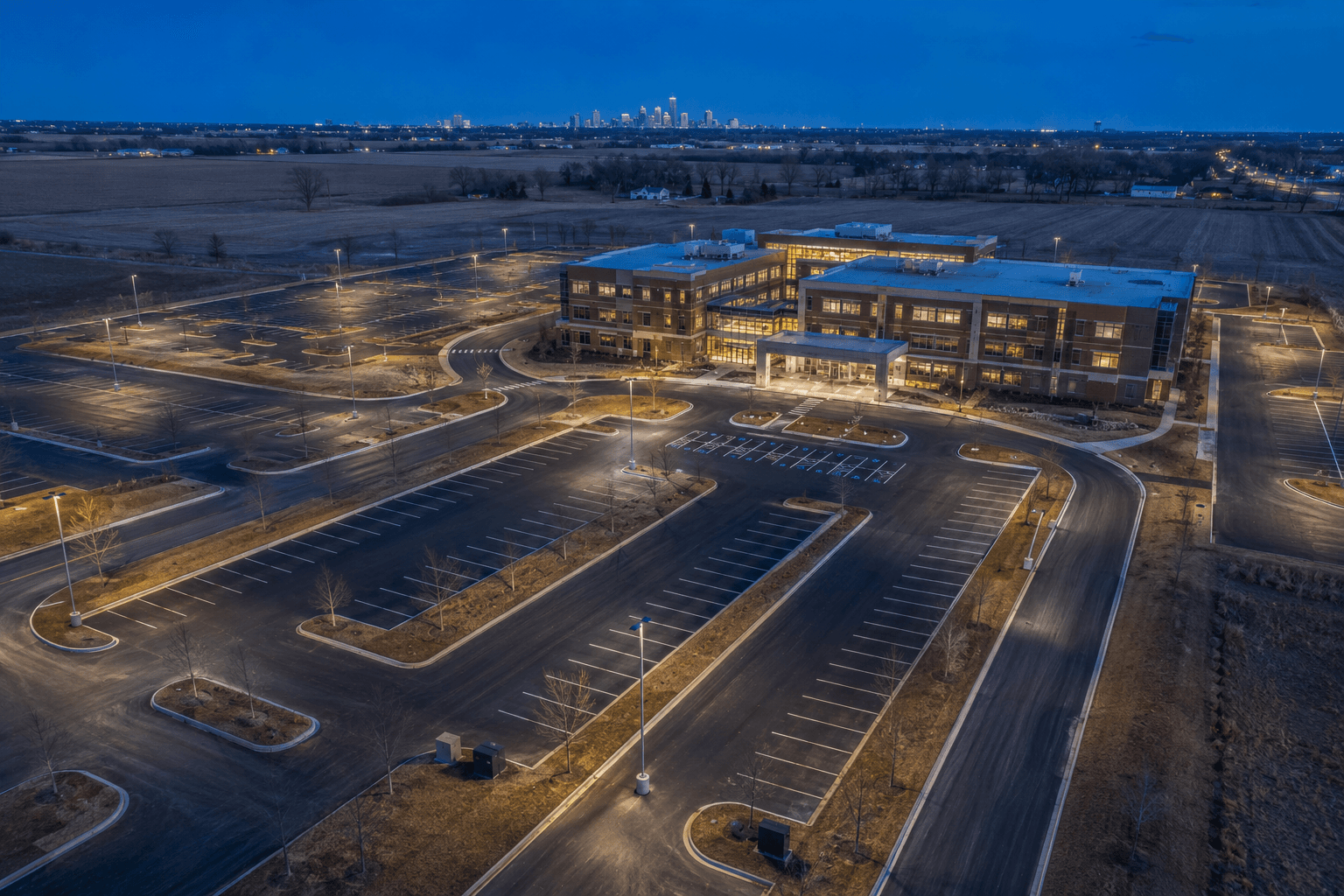 Commercial asphalt paving contractor serving parking lots across Indiana state