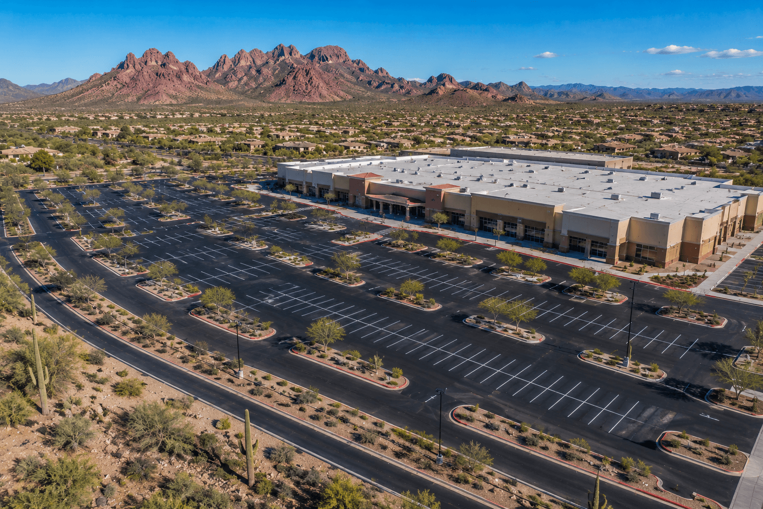 Commercial asphalt paving contractor serving parking lots across Arizona state