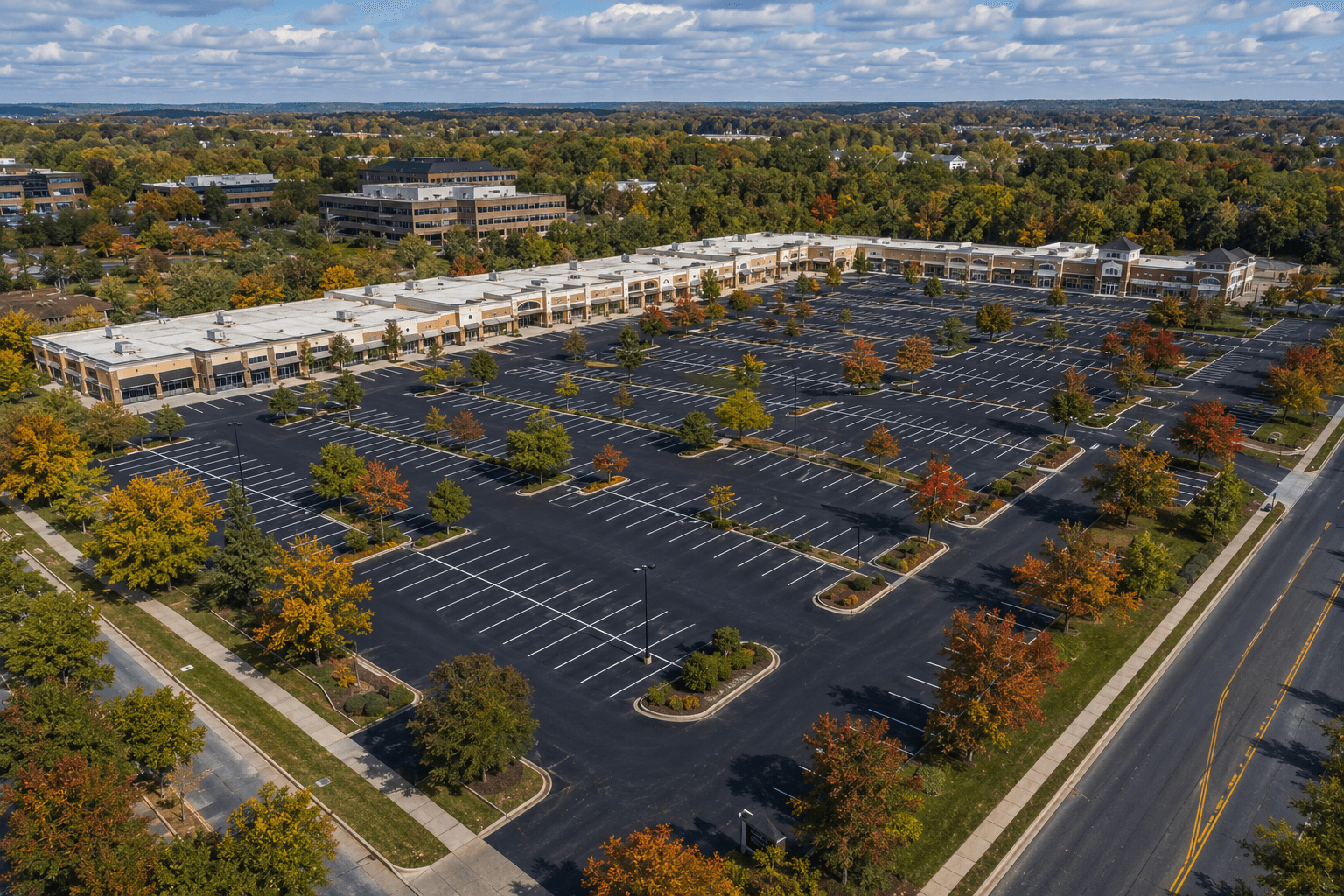 Commercial asphalt paving contractor serving parking lots across Maryland state