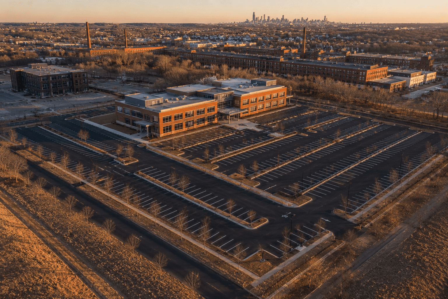 Commercial asphalt paving contractor serving parking lots across Massachusetts state
